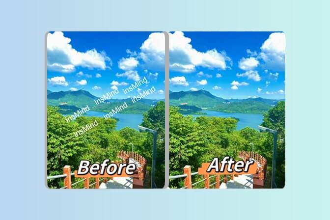 Demonstration of a tool specifically designed to remove watermarks from photographs.