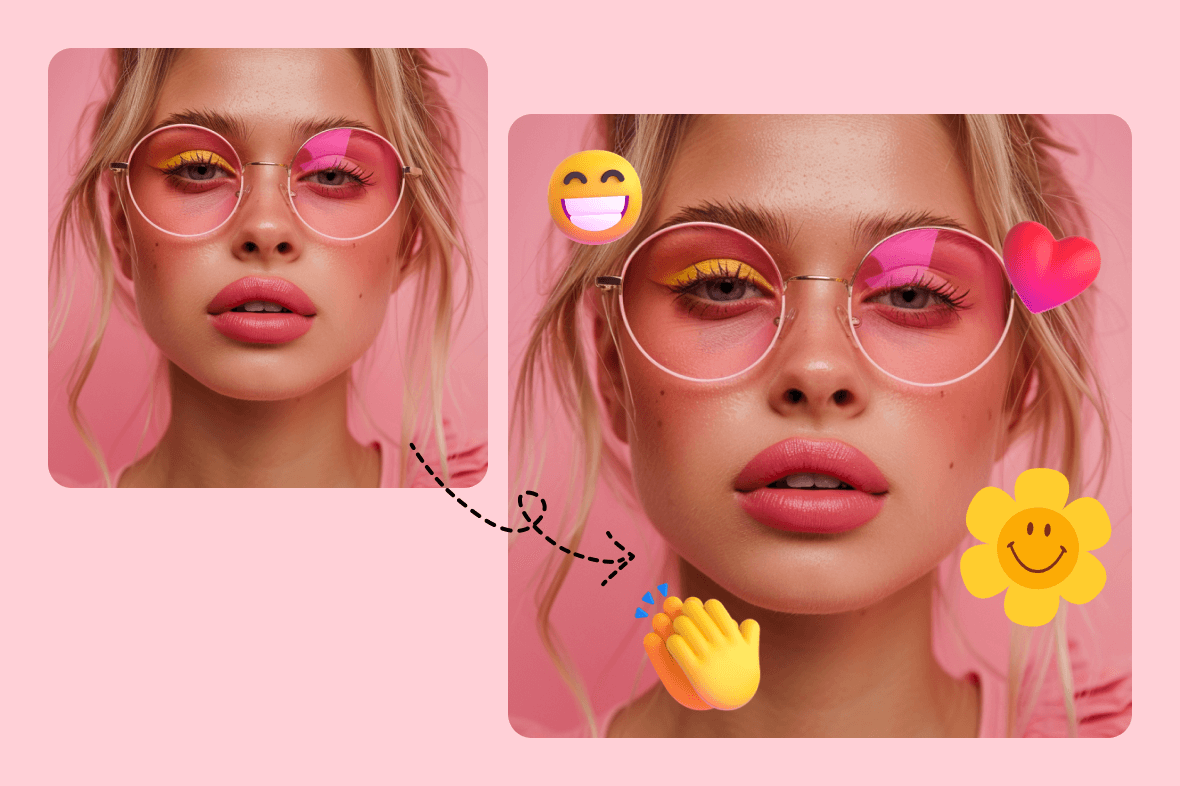 Tambahkan Emoji ke Foto Online Gratis